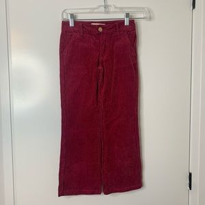 Corduroy raspberry girls flared pants